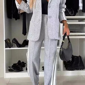 Women's Gray & White 2pc Urban Style Track Suit.  Brand New! Free shipping!